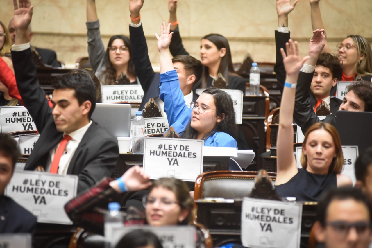 Sesión del programa Cambio de Roles en el recinto de la Cámara de Diputados
